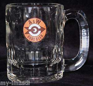   ROOT BEER MUG Retro 1961 THICK HEAVY GLASS Stein Bullseye 8oz Soda