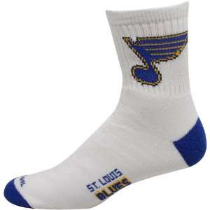 NHL St. Louis Blues white Team Logo Crew Socks  Sports 