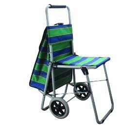 Roller Rolling Cart Tote & Folding Chair Combo NEW  