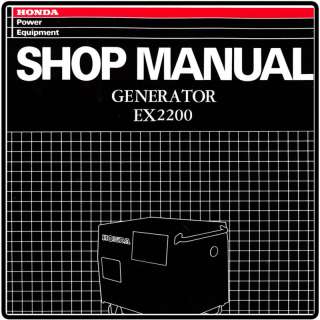 Honda EX2200 2200 Generator Service Repair Manual 61ZB600  