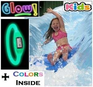 Silicone ION Watch Silicon waterproof 3ATM KID SPORTS GLOW IN THE DARK 