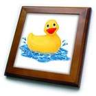 3dRose LLC Rubber Duck   Rubber Duck   Framed Tiles