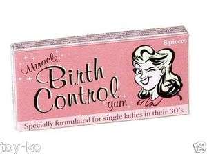New Birth Control Gum   8 Mint Pieces  
