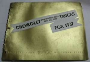 Chevrolet 1937 Truck Dealer Album w Carryall Suburban  