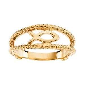  10K Yellow Gold Fish Ring Jewelry