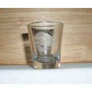 BASS FISH ETCHED SHOT GLASS 