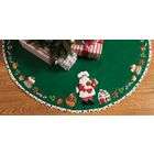 Bucilla Santas Sweet Shop Tree Skirt Felt Applique Kit 43 Round