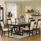   Double Pedestal Dining Table Set in Merlot Cappuccino (7 Pieces