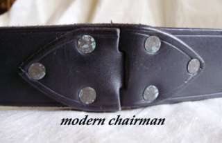 Ralph Lauren Mens Distressed Leather Biker Belt Polo RL 67 Vintage 