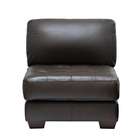 Diamond Sofa Furniture Zen Mocha Armless Leather Tufted Seat Chair by 