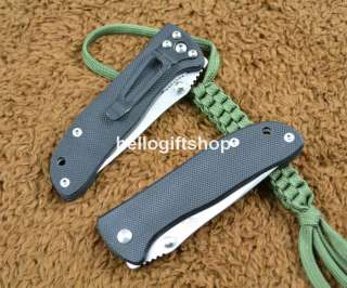Sanrenmu SRM GB 707 Pocket EDC Folding Knife w/ Money Clip & Lanyard 