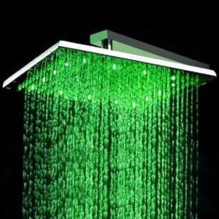 Temperature Controlled LED Shower Head Light Showers, Toilets 