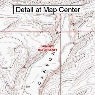   Topographic Quadrangle Map   Horn Butte, Oregon (Folded/Waterproof
