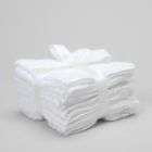 12Pk Washcloth Set White Solid Combo