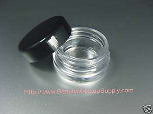 50   3 GRAM CLEAR PLASTIC COSMETIC JARS CONTAINERS #5030  