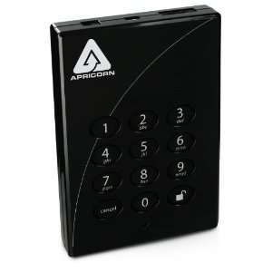   Encrypted Portable External Hard Drive A25 PLe256 750 (Black