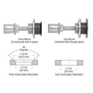   Finish Rigid Combination Fastener for 3/4 Glass