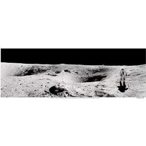 Apollo 16 Plum Crater Panorama 23 x 8 inches 