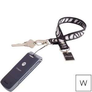   2011 16 1017 Black Zebra Key Finder W Initial Charm