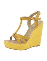   Yellow Wedges Platforms Dress Shoes Strappy Dress Ladies Sandal