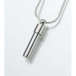    Sterling Silver Two Chamber Cylinder Cremation Jewelry Jewelry