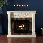  Moreland Ivory and Gray Faux Slate Gel Fuel Fireplace
