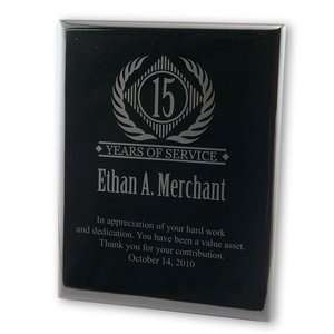  Years of Service Plaque in Black Acrylic