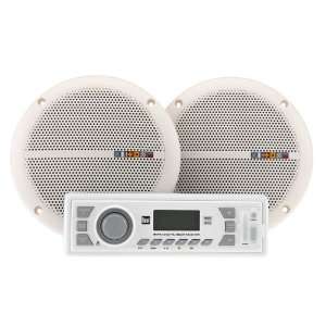  Dual 60W AM/FM Marine Receiver with Two 6.5 Dual Cone 