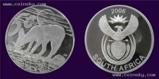 SOUTH AFRICA 4 Coin 2006 Silver Set Black Backed Jackal  