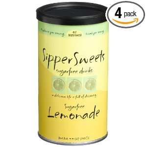 Sipper Sweets Sugar Free Lemonade, 5.5 Ounce Tins (Pack of 4)  