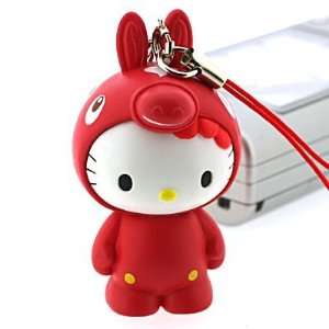   Kitty Dreamy Collaboration Mascot Cell Phone Strap (Red) Toys & Games
