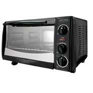 Euro Pro 6 Slice Toaster Oven Black w/ 12 Pizza Bump 