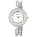   Womens 7209 white Bretton Classic Silver Round Bezel Bracelet Watch