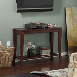 SEI Overbrook Media Console in Brown Cherry 