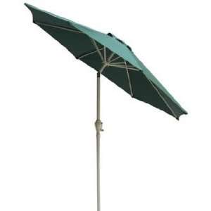  Hunter Green and Almond Steel Market Umbrella Patio, Lawn 