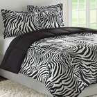 JLA Basic Softspun Mini Comforter Set in Zebra   Size King