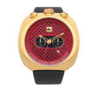   Red Gold Leather Black Mens Boys Large Surf Watch Gift RRP$250  