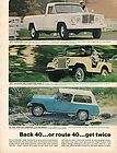 1967 Jeep Gladiator Jeepster Commando Wagoneer Universal & Tuxedo Park 