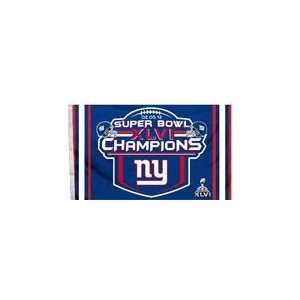  New York Giants Super Bowl XLVI Champions 3x5 Flag 