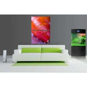  HDR high dynamic with 2 panels wet leafs Canvas photo 