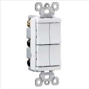  TradeMaster 15A120V Decorator Four Single Pole Switches in 