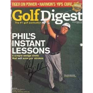 Phil Mickelson Autographed / Signed Golf Digest Magazine March 2001