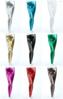 Faux Leather Metallic Shiny Leggings Tights Skinny Pants VARIOUS COLOR 