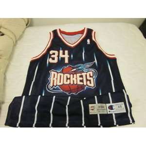  1996/97 Houston Rockets NBA Game Used Uniform Olajuwon 