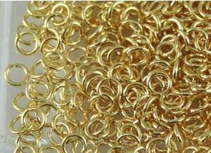 BRASS JUMP O RINGS 100 PIECES LOTS non piercing earring  