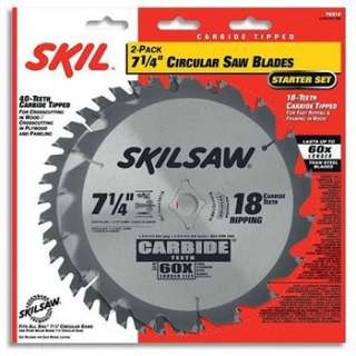Skil 7 1/4 in 18 Tooth & 40 Tooth Circular Saw Blades (2 pk) 75312 NEW 