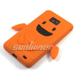 Angel Silicone Case Cover Skin for Samsung Galaxy S2 S ii i9100,orange 