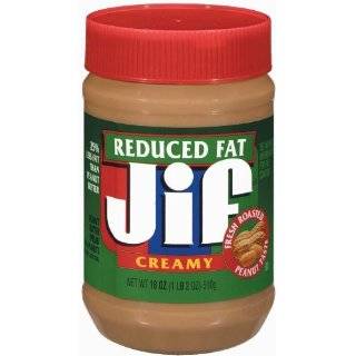 Jif Peanut Butter, Reduced Fat, Creamy, 18 oz. Jars (Pack of 6)