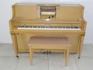 KOHLER & CAMPBELL SPRUCE ROLL PLAYER PIANO & BENCH  