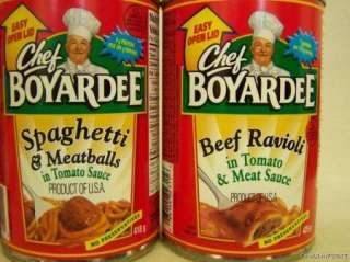 CHEF BOYARDEE ready to eat CANNED PASTA several choices  